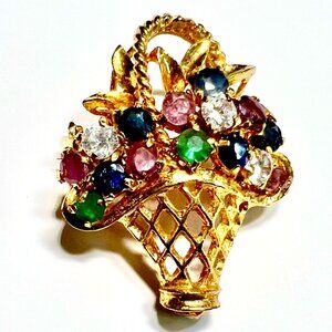 BEAUTIFUL BASKET BROOCH